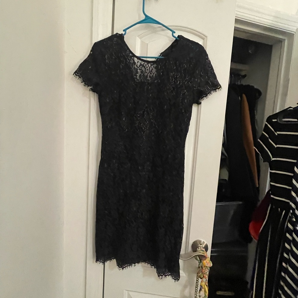 Lace banana republic dress mini small black